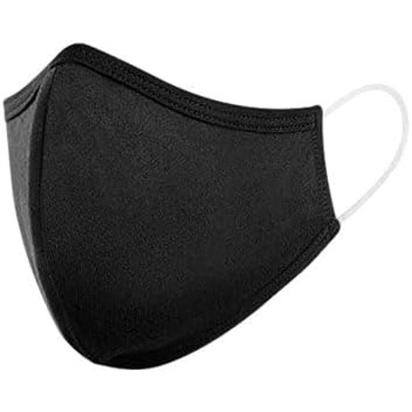 30-PK Reusable Fabric Mask, 10-PKS of 3, 3-Layer, Black, Washable 100% Polyester - Picture 1 of 3
